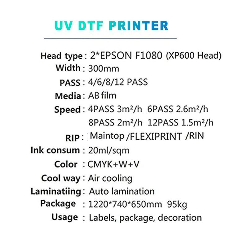 Machine d'impression numérique UV AB Film Media avec couleur CMYK W+V