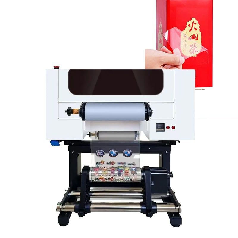 Imprimante UV DTF à rouleaux de 30 cm Imprimante UV DTF à rouleaux A3 avec stratificateur pour autocollant