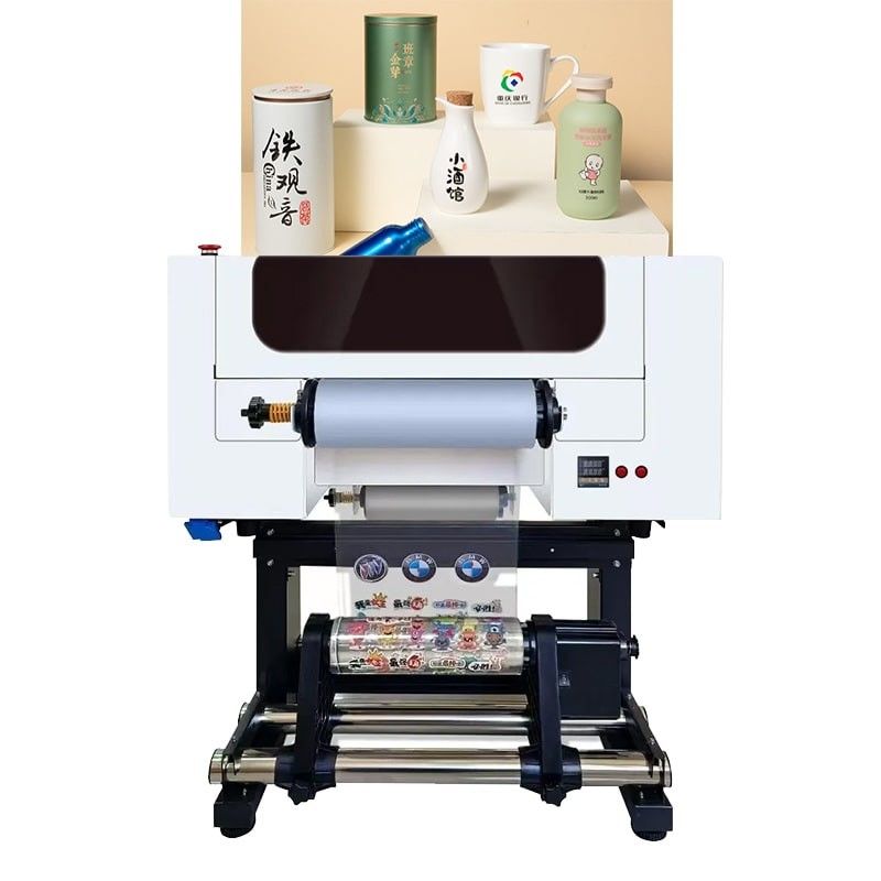 Imprimante UV de 300 mm avec 2 têtes d'impression * F1080 prise en charge CMYK + W + V lumineux et coloré