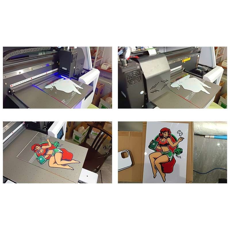 Tête d'impression à 8 canaux Imprimante à plat UV numérique pour l'impression de matériaux plastiques acryliques métalliques brillants