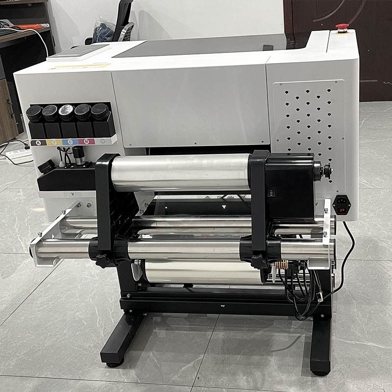 Imprimante UV DTF à rouleaux de 30 cm Imprimante UV DTF à rouleaux A3 avec stratificateur pour autocollant