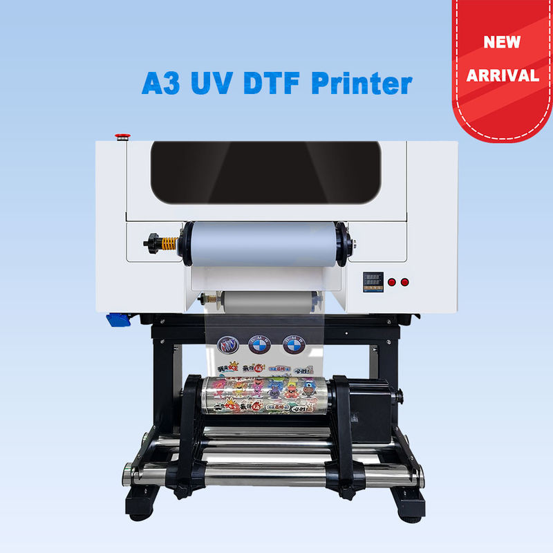 Imprimante DTF UV A3 Imprimante DTF UV 30CM à rouleaux Imprimante DTF UV avec stratification pour autocollant