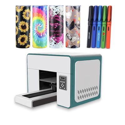 Imprimante à cylindre à tasse UV A3 A3 Petite imprimante à bureau UV à lit plat Bouteille acrylique