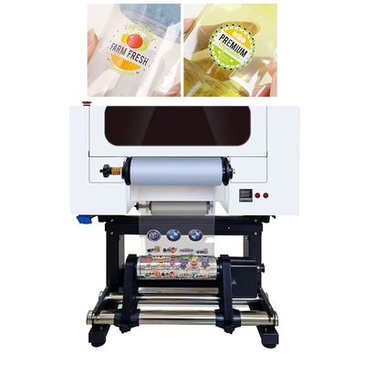 Imprimante UV DTF à rouleaux de 30 cm Imprimante UV DTF à rouleaux A3 avec stratification pour autocollant