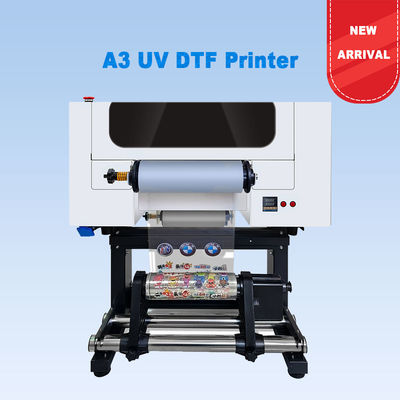 Imprimante DTF UV A3 Imprimante DTF UV 30CM à rouleaux Imprimante DTF UV avec stratification pour autocollant